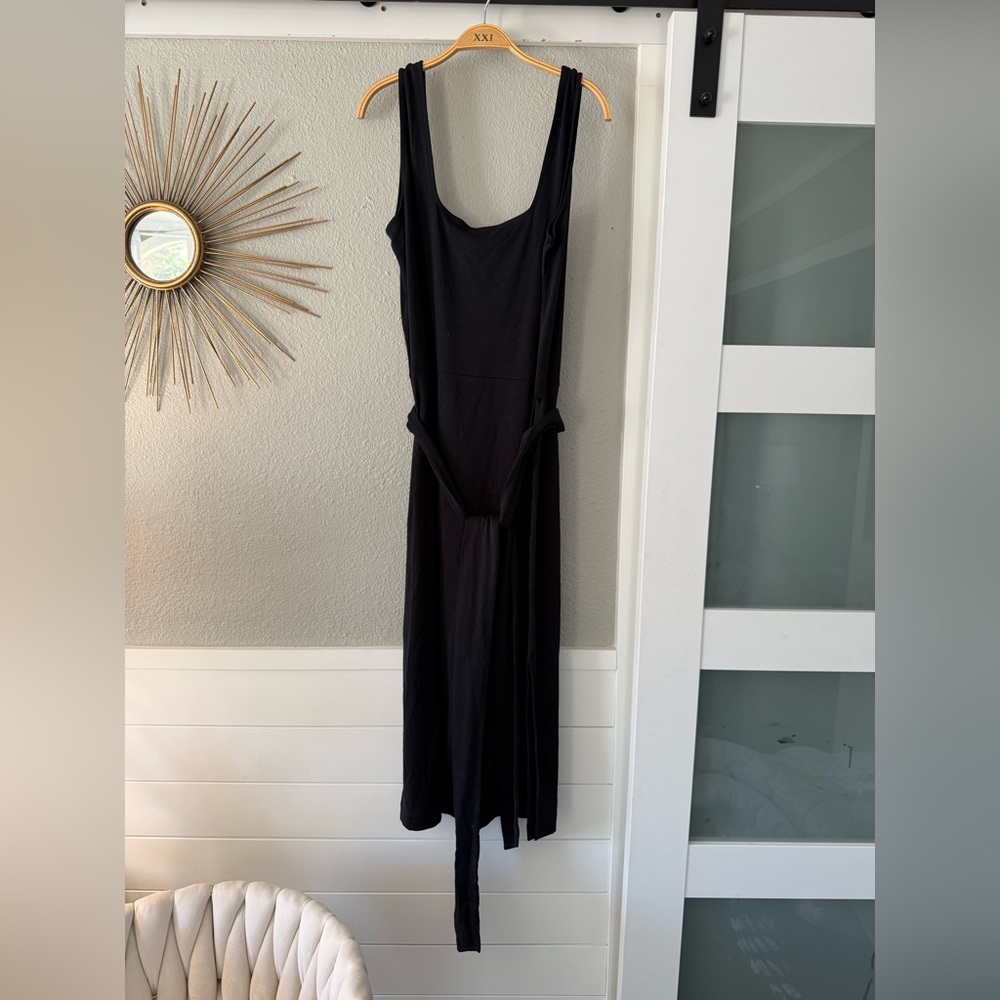 Vince Black Sleeveless Maxi Dress with Self-Tie